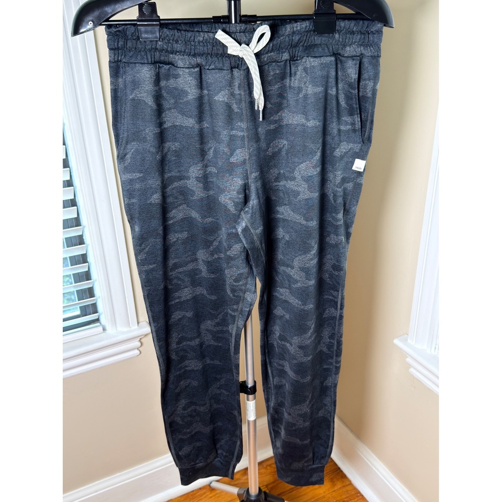 Vuori Womens Performance Jogger Pants Charcoal Camo Stretch Drawstring Size M